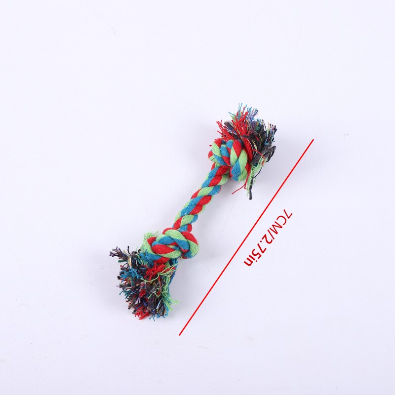Puppy Chewable Cotton Knot - Colorful Dental Toy for Small Dogs