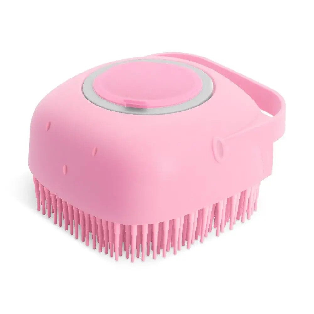 2 in 1 Bath Brush for Dogs and Cats – Massager with Shampoo Dispenser
