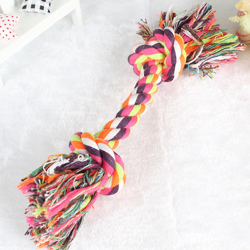 Puppy Chewable Cotton Knot - Colorful Dental Toy for Small Dogs