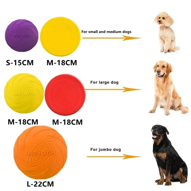 Multicolor Frisbee for Dogs - Interactive Silicone Toy for Training and Play