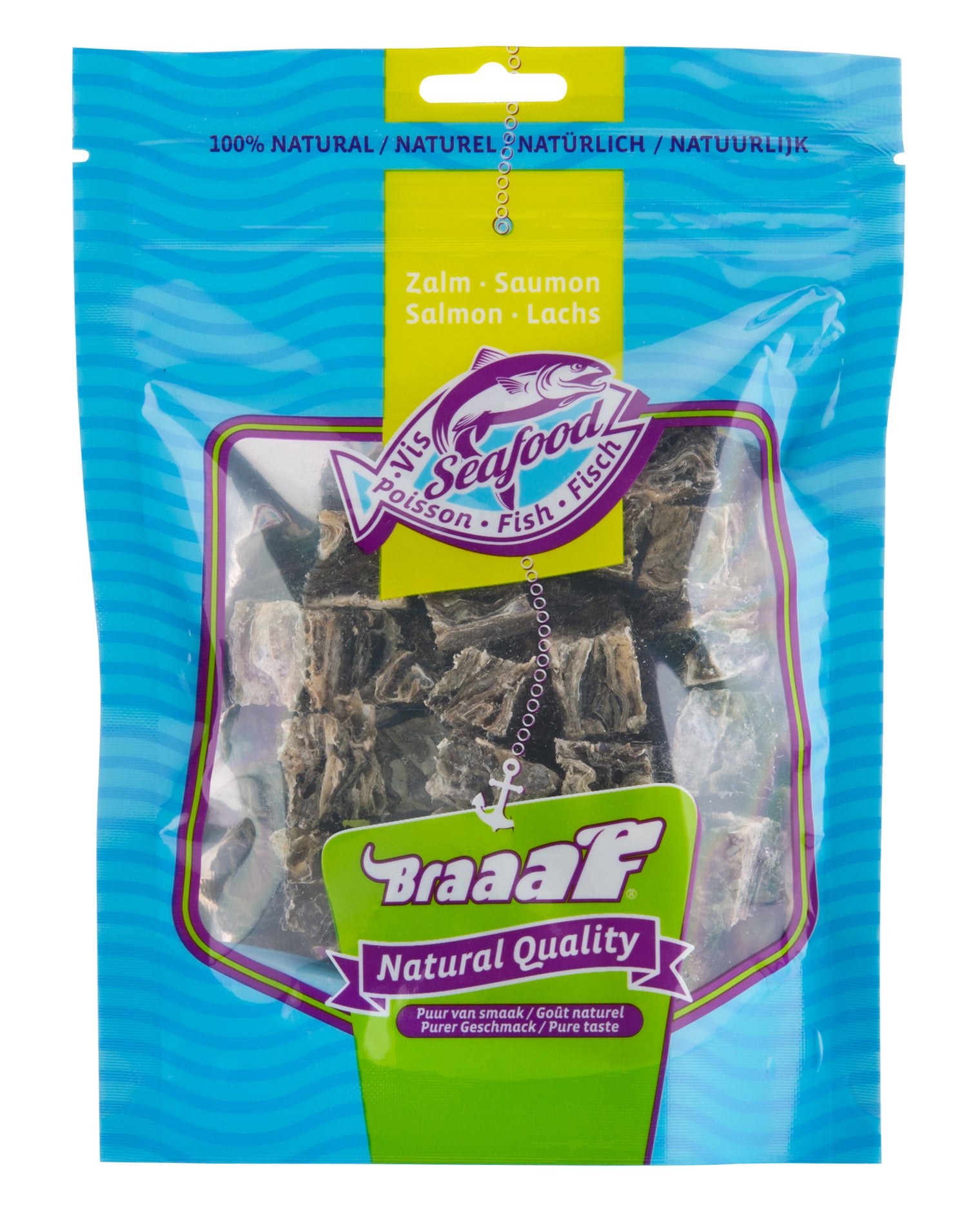 Braaaf Salmon Cubes – 100% Dried Wild Salmon Cubes (2 x 2 cm)
