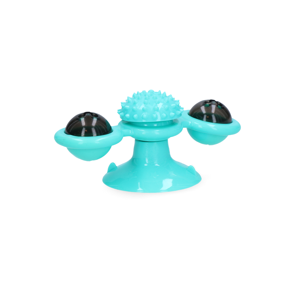 Pawise – Twirly Whirly Cat Toy con Ventosa, Campanellino e LED