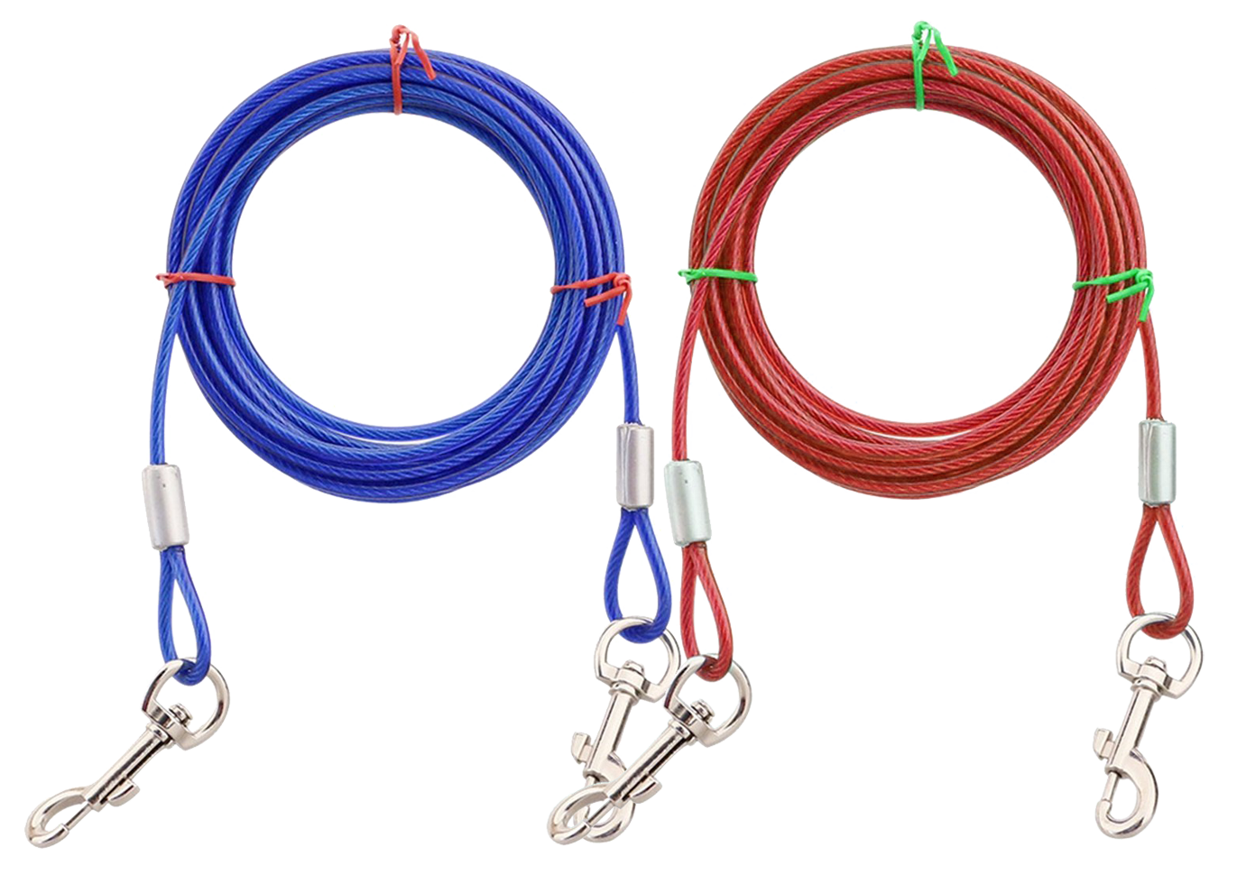 Cavo da Esterno per Cani Pawise Tie-Out Cable – Acciaio Rivestito in Vinile, Lunghezze 5 m e 7 m