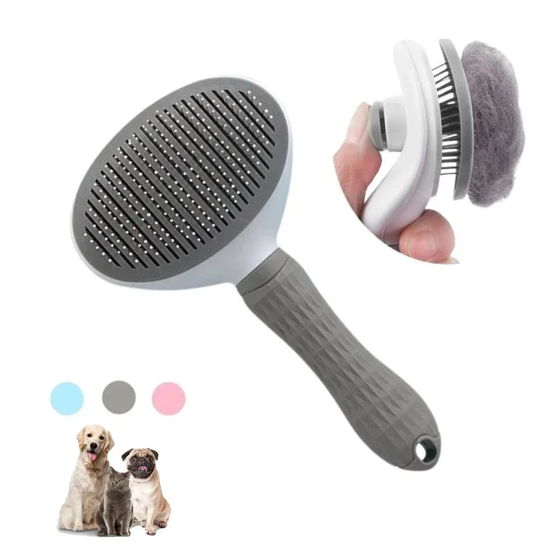 Grooming Brush for Long-Haired Cats and Dogs – Massaging, Anti-Tangle and Easy to Clean