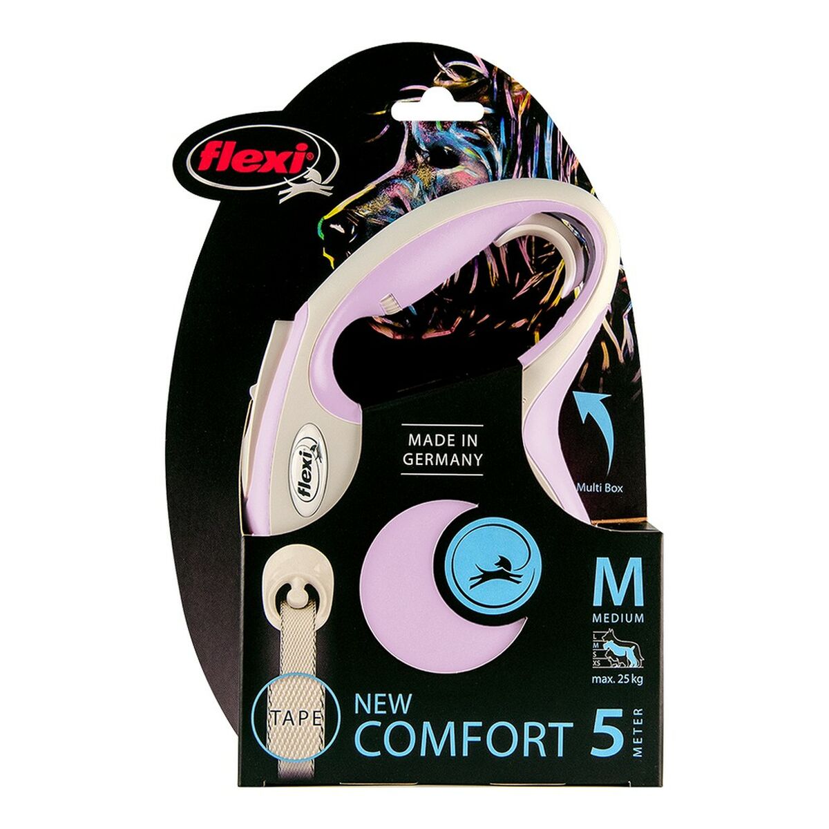 Dog Lead Flexi NEW COMFORT Pink Size M-1