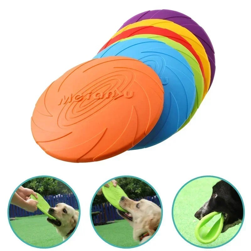 Multicolor Frisbee for Dogs - Interactive Silicone Toy for Training and Play