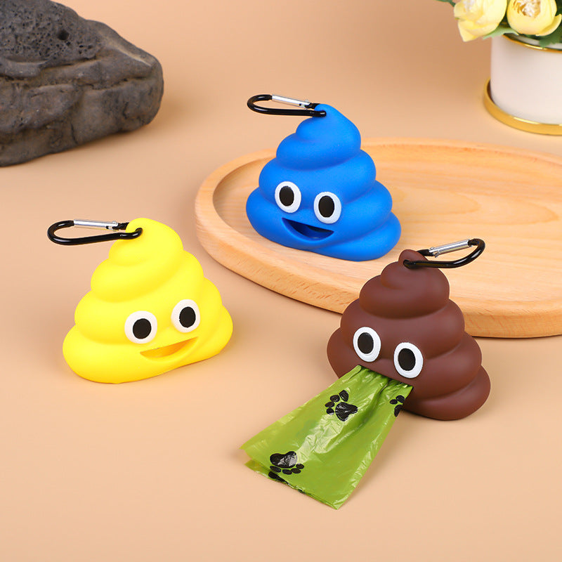 Portable Dog Poop Bag Dispenser – With Carabiner and Bags Included