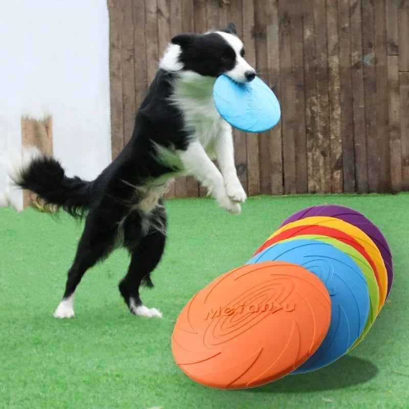 Multicolor Frisbee for Dogs - Interactive Silicone Toy for Training and Play
