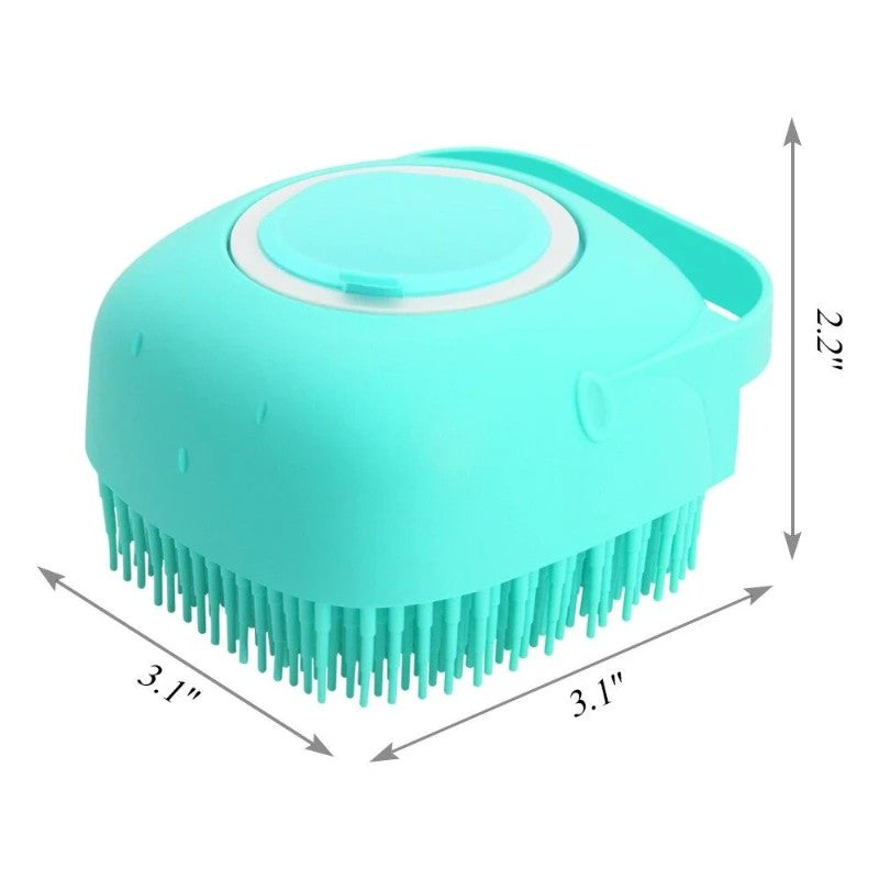 2 in 1 Bath Brush for Dogs and Cats – Massager with Shampoo Dispenser