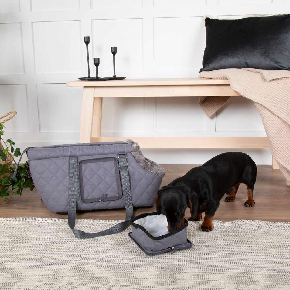 Wilton Dog Carrier (in Blue, Grey, Black, Brown) by Scruffs-14