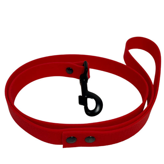 Guinzaglio rosso NRDOGS Hexa per cani, in PVC impermeabile e resistente, taglia S/M
