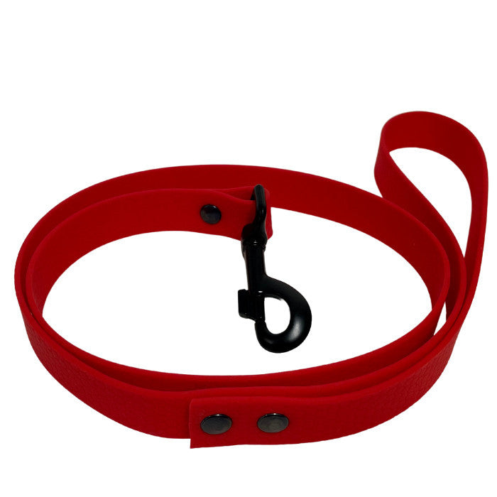 Guinzaglio rosso NRDOGS Hexa per cani, in PVC impermeabile e resistente, taglia S/M