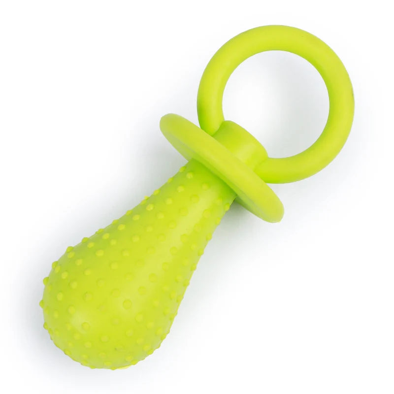 Dog Chew Toy - Elastic Rubber Teeth Cleaning Pacifier