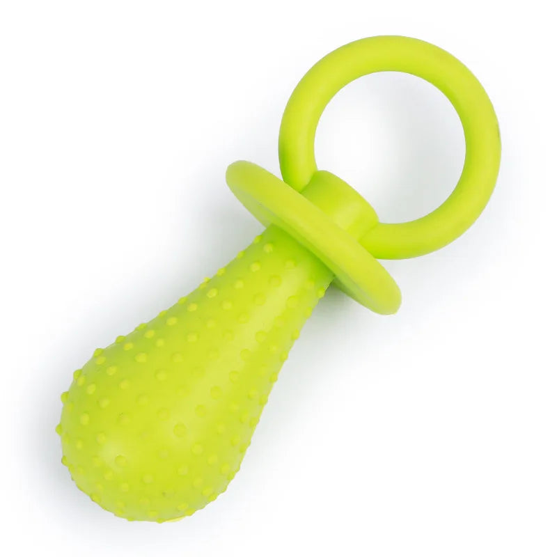 Dog Chew Toy - Elastic Rubber Teeth Cleaning Pacifier