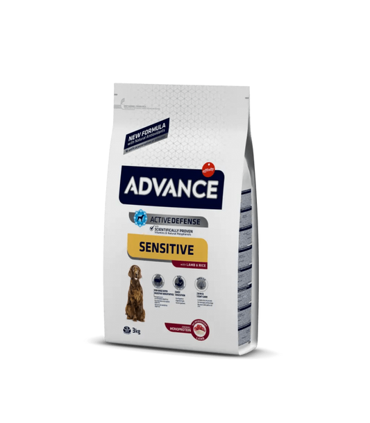 Advance Sensitive Agnello e Riso 3 kg – Crocchette per cani adulti con digestione sensibile e intolleranze