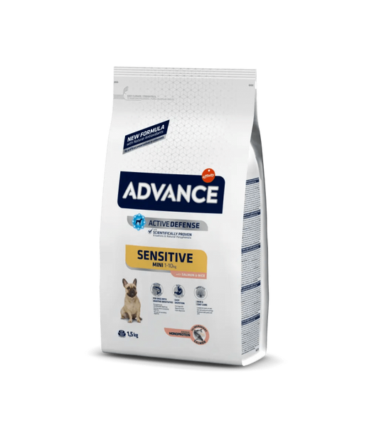 Crocchette Advance Sensitive Mini al salmone per cani adulti di piccola taglia – 1,5 kg
