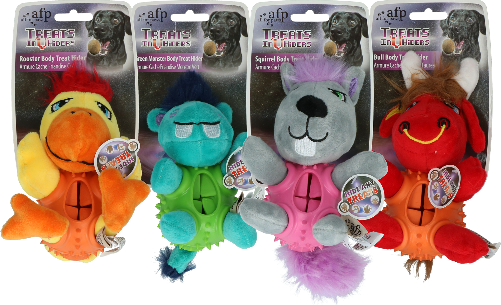 Gioco interattivo per cani a forma di toro con snack nascosti, peluche e gomma massaggiante
