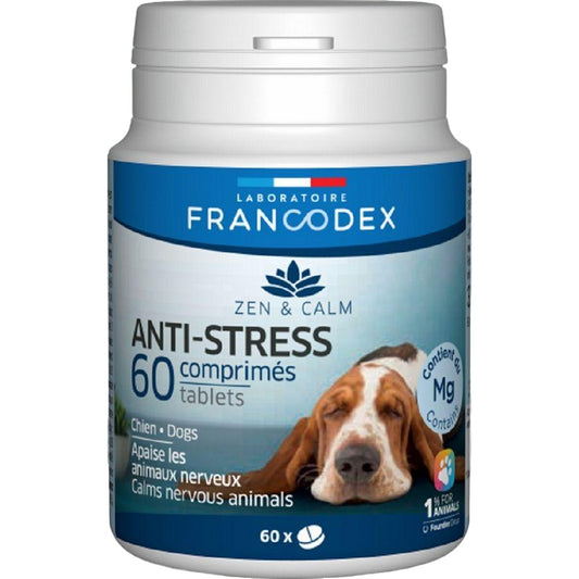 Francodex Anti-Stress per Cani – Compresse naturali calmanti, confezione da 60 pezzi