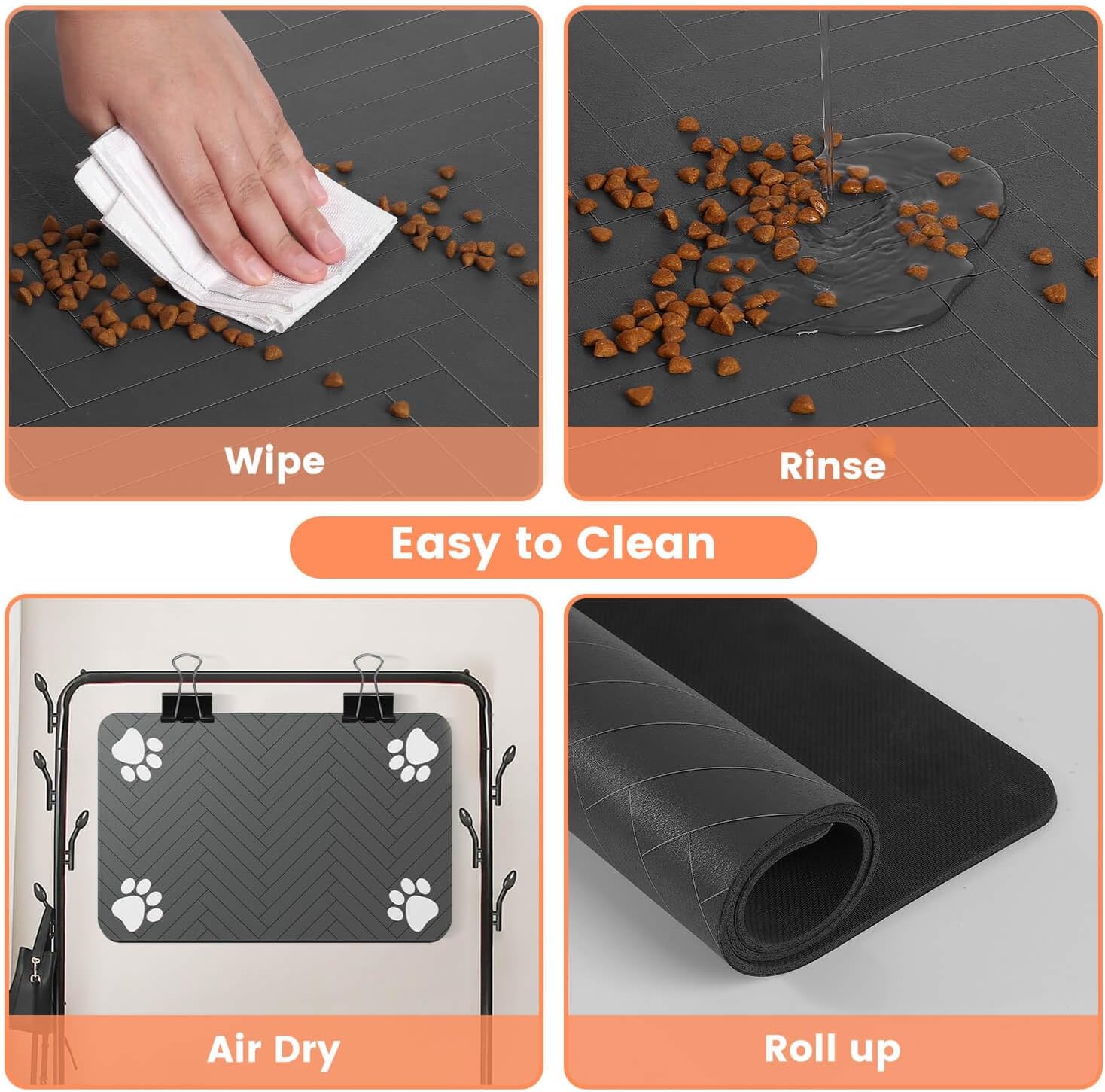 Absorbent Feeding Mat for Dogs and Cats – Non-Slip, Waterproof and Easy to Clean