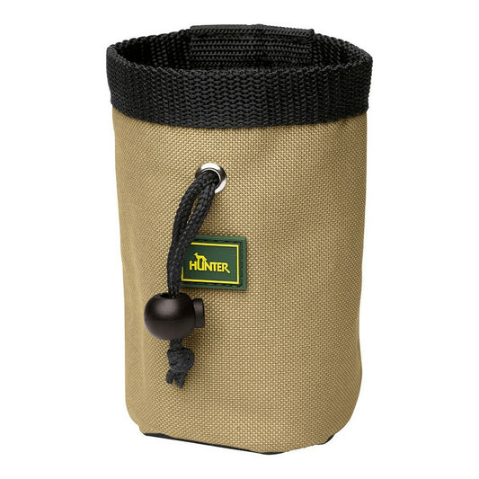 Borsetta Porta-Snack Hunter Nero/Beige per cani, dimensioni 13 × 9 × 9 cm