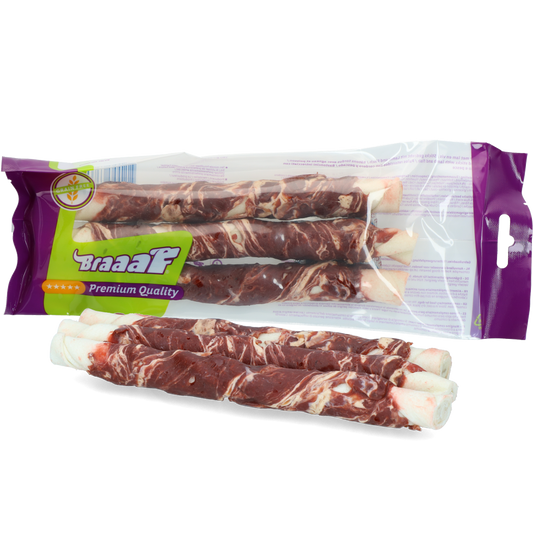 Braaaf Twister da masticare per cani con agnello e pesce – 3 pezzi da 21 cm