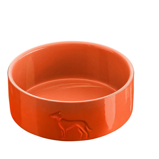 Ciotola Hunter OSBY 1,1 L in ceramica arancione – elegante, lavabile e stabile per cani di taglia media o grande