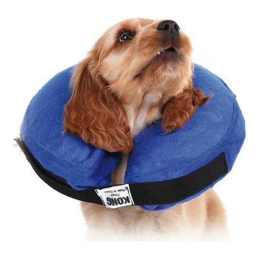 Collare di recupero gonfiabile KONG Cloud blu taglia XL – comfort post-operatorio per cani