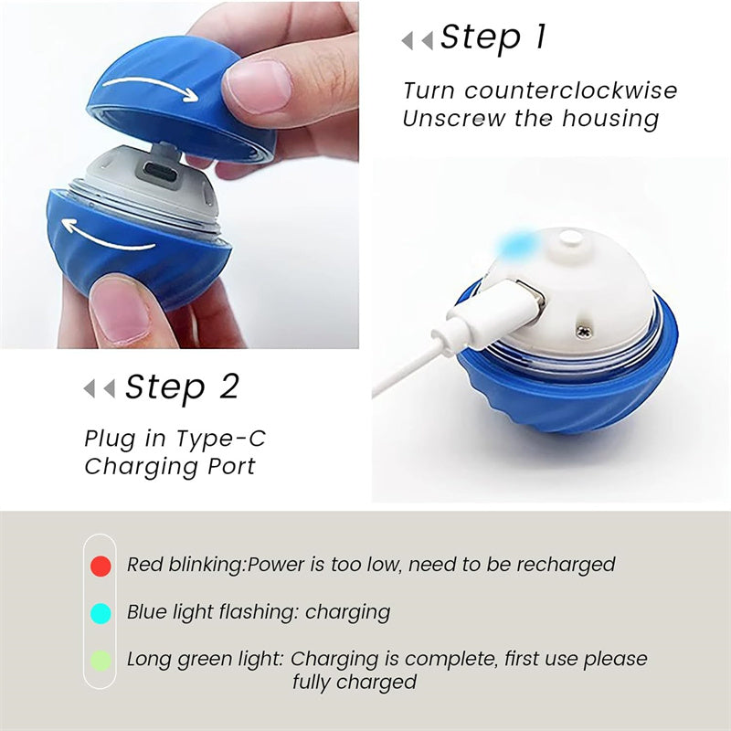 Smart Ball for Dogs and Cats – Interactive, Rechargeable and Durable in TPR