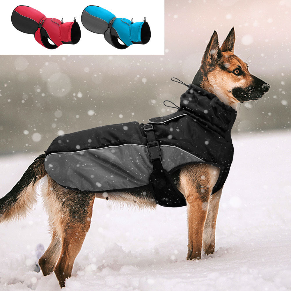 Cappotto Impermeabile Riflettente per Cani Taglia Grande – Antivento, Caldo e Regolabile