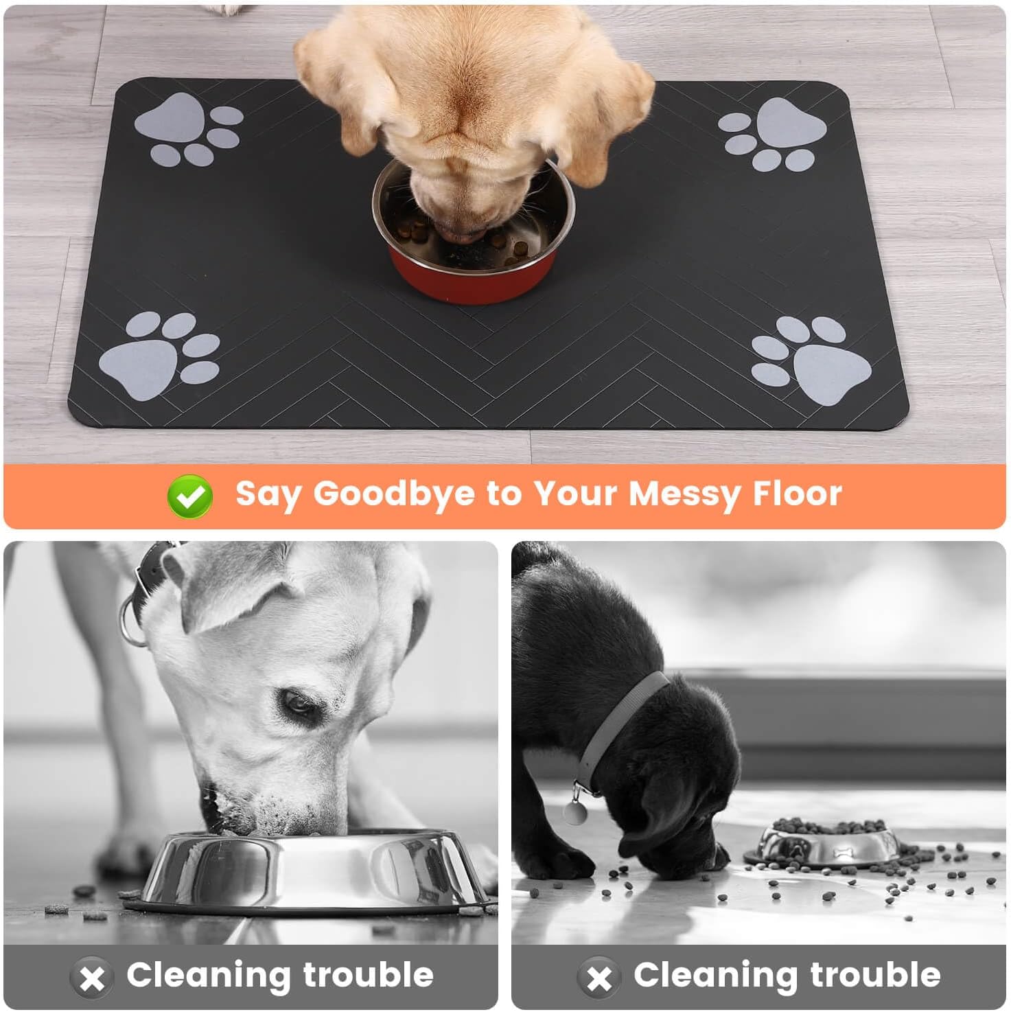 Absorbent Feeding Mat for Dogs and Cats – Non-Slip, Waterproof and Easy to Clean