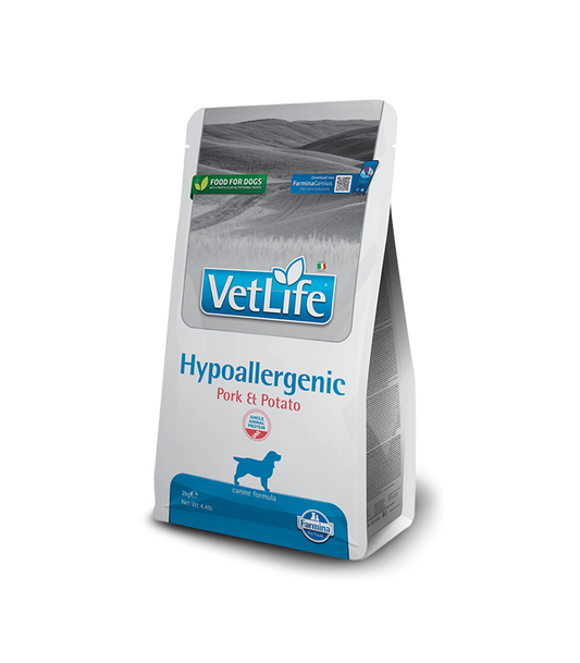 Farmina Vet Life Hypoallergenic Maiale e Patate 2kg – Crocchette Monoproteiche Ipoallergeniche per Cani
