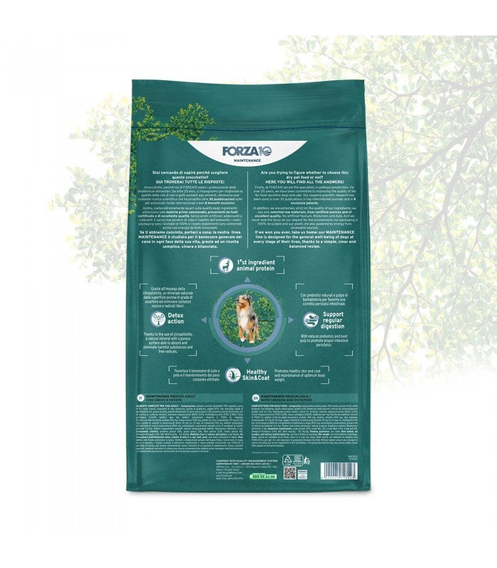 Forza10 Maintenance Medium Adult con cervo e patate – Crocchette naturali per cani taglia media