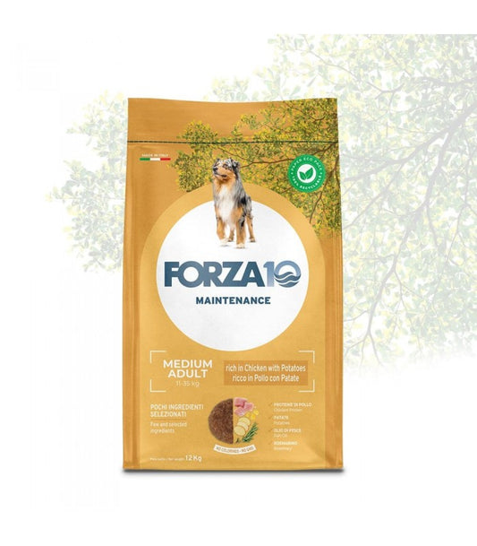 Crocchette Forza10 Medium Adult Pollo e Patate 12 kg per cani taglia media
