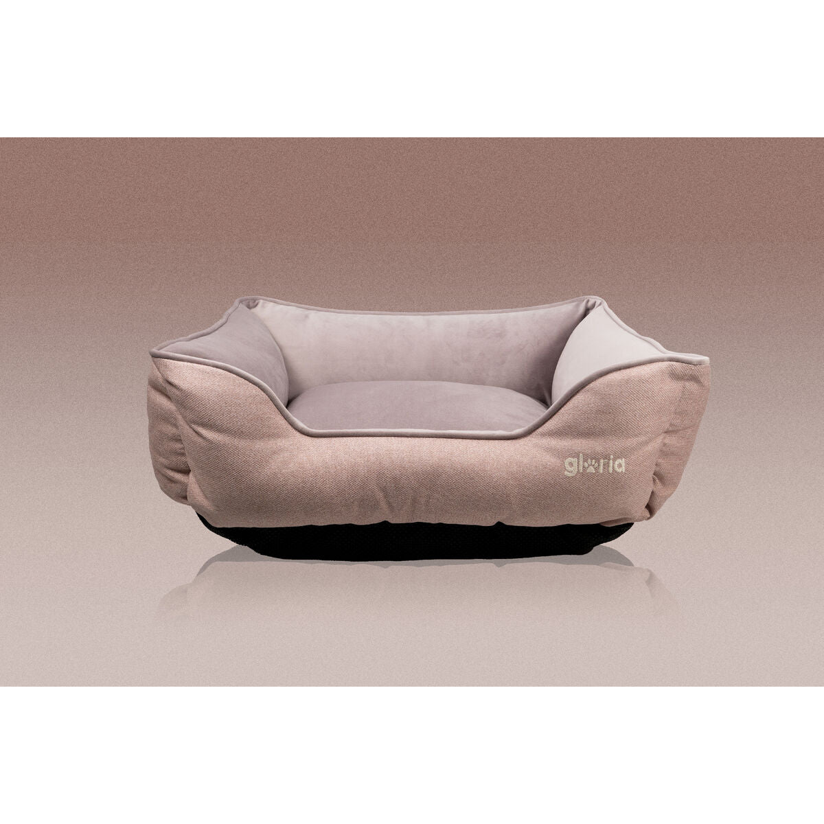 Letto rosa rettangolare per cani taglia media con rivestimento lavabile
