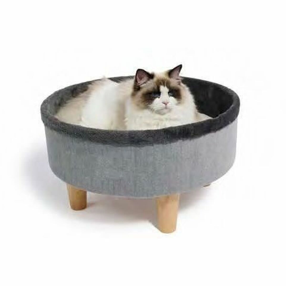 Letto per gatti MPETS ROUND grigio rotondo e imbottito