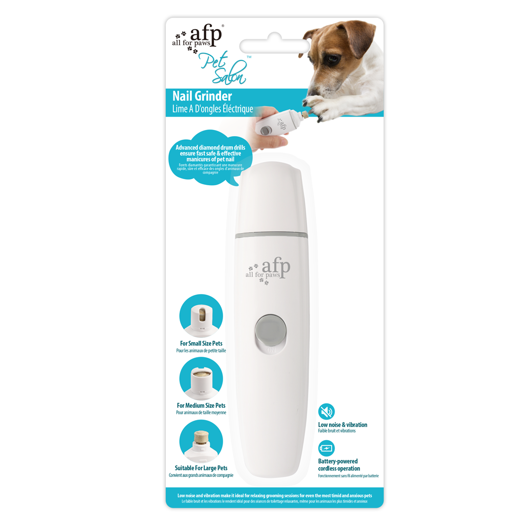 Lima elettrica silenziosa per unghie di cani e gatti, con cappucci protettivi e funzionamento cordless