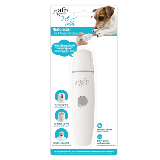 Lima elettrica silenziosa per unghie di cani e gatti, con cappucci protettivi e funzionamento cordless