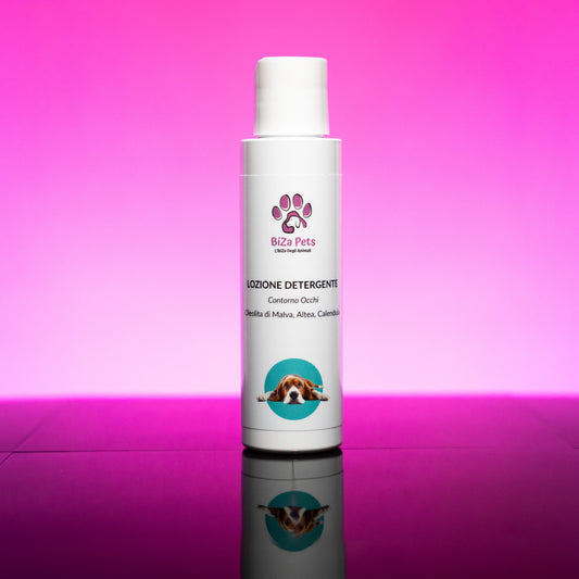 Lozione contorno occhi per cani BiZa Pets 100ml naturale e lenitiva Made in Italy