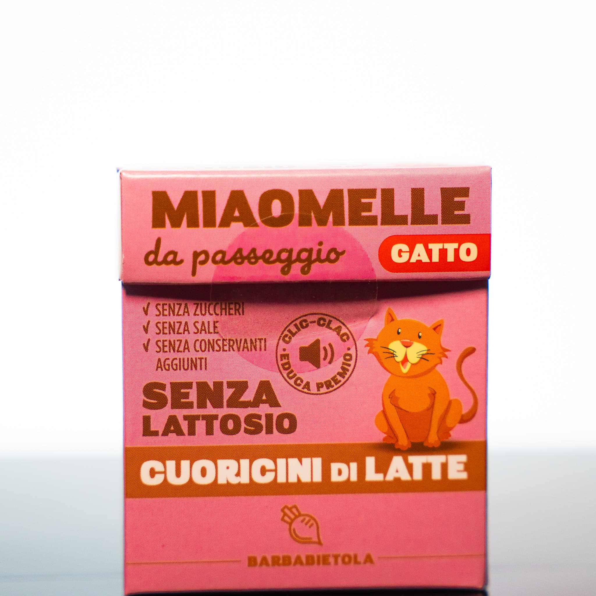 Snack naturale per gatti MIAOMELLE Cuoricini di Latte 35g senza zucchero