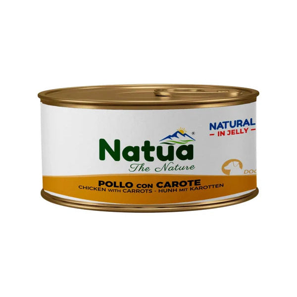 Natua Dog Pollo con Carote 85g cibo umido naturale per cani adulti