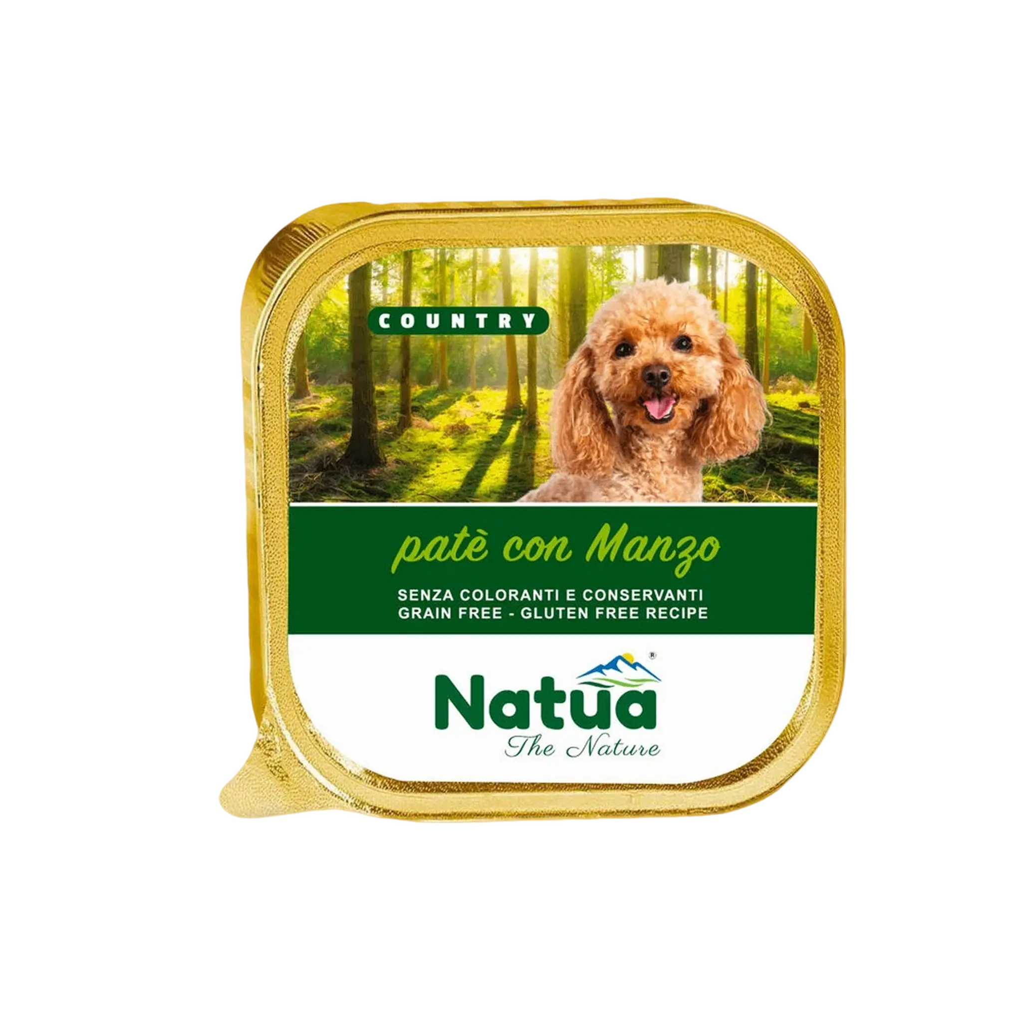 Cibo umido monoproteico per cani adulti Natua Dog Manzo Fresco 100g – naturale e senza glutine