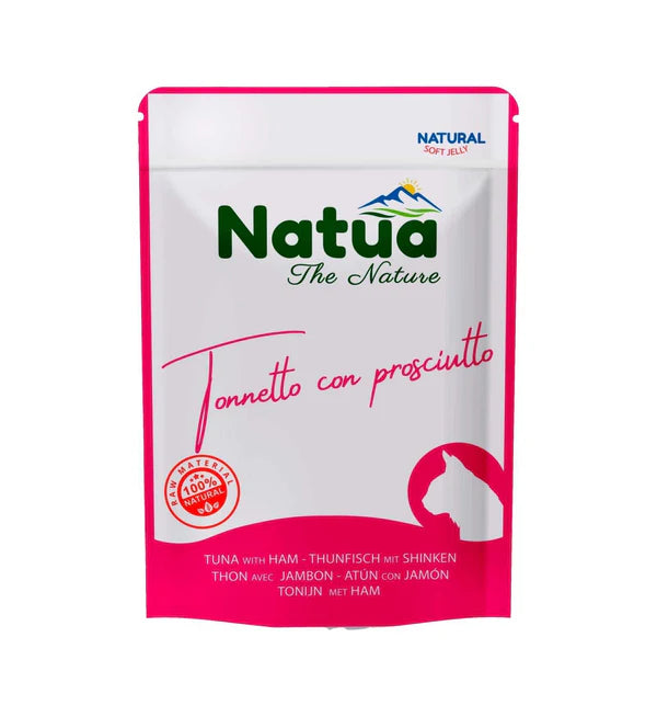 Busta Natua Kitten Tonnetto con Prosciutto 70g – Umido naturale in gelatina per gattini