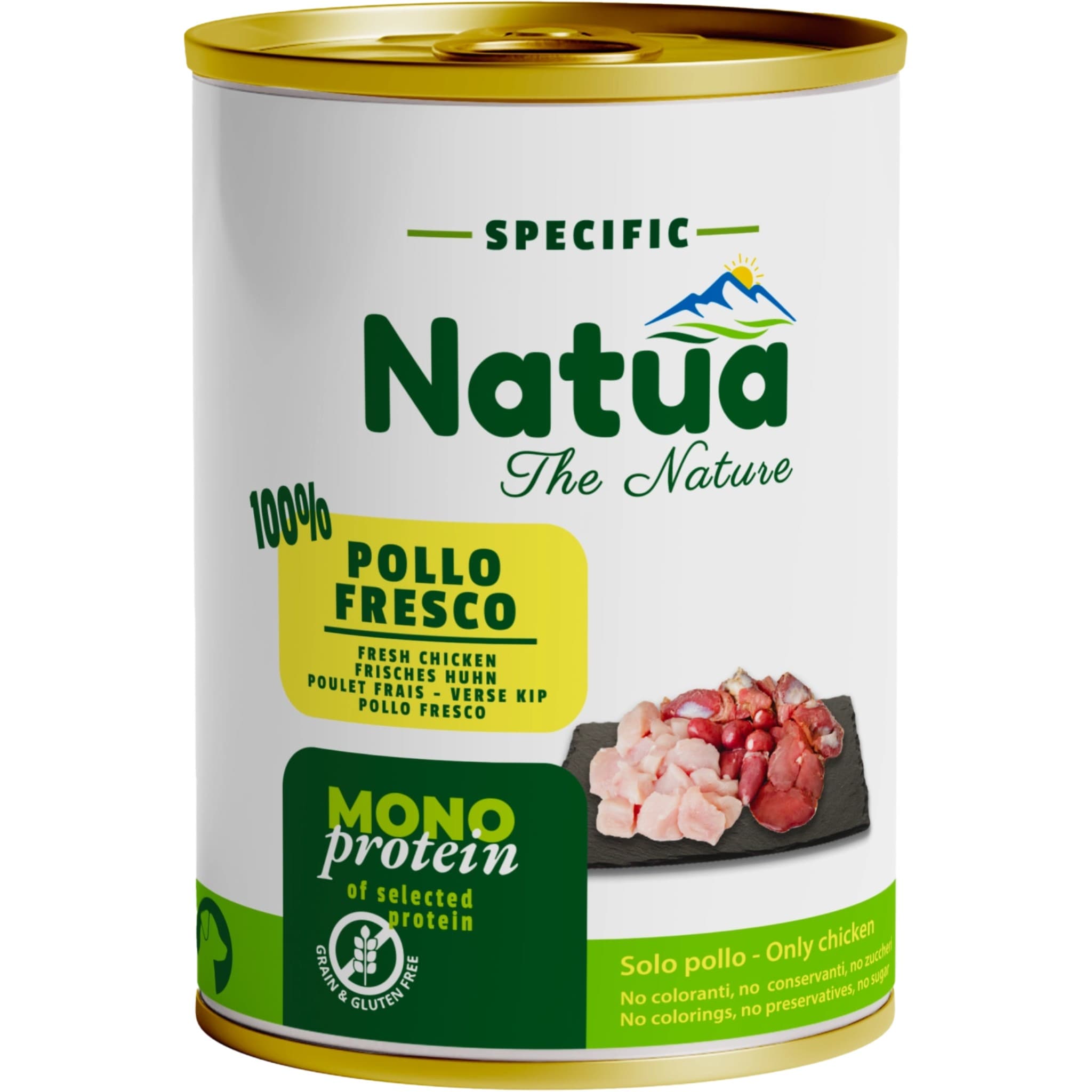 Cibo umido monoproteico per cani adulti Natua Dog Pollo Fresco 400g – naturale e senza cereali