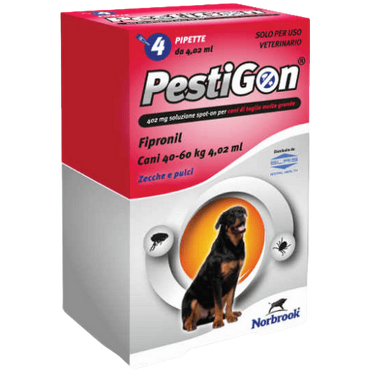 Antiparassitario Pestigon Spot-On per cani 40–60 kg – 4 pipette, azione contro pulci e zecche