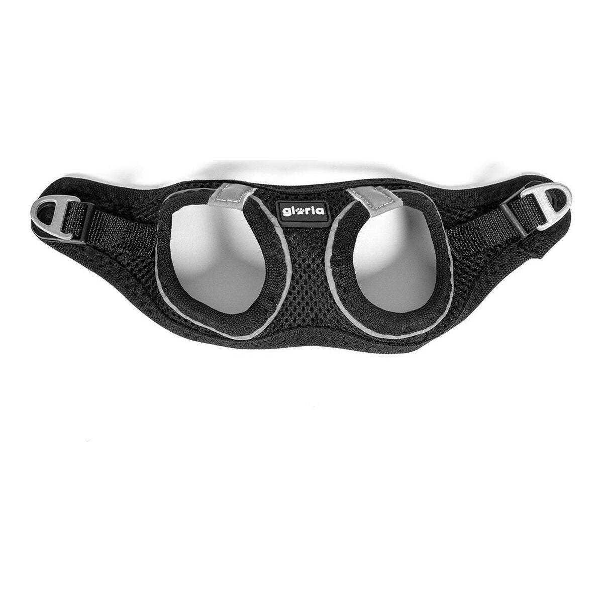 Pettorina regolabile nera per cani Gloria Air Mesh Trek Star taglia XXXS 18-20 cm