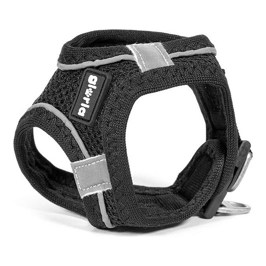 Pettorina regolabile nera per cani Gloria Air Mesh Trek Star taglia XXXS 18-20 cm