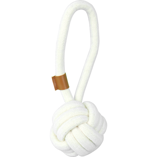 Gioco in corda Pawise per cani con palla e manico – 24 cm