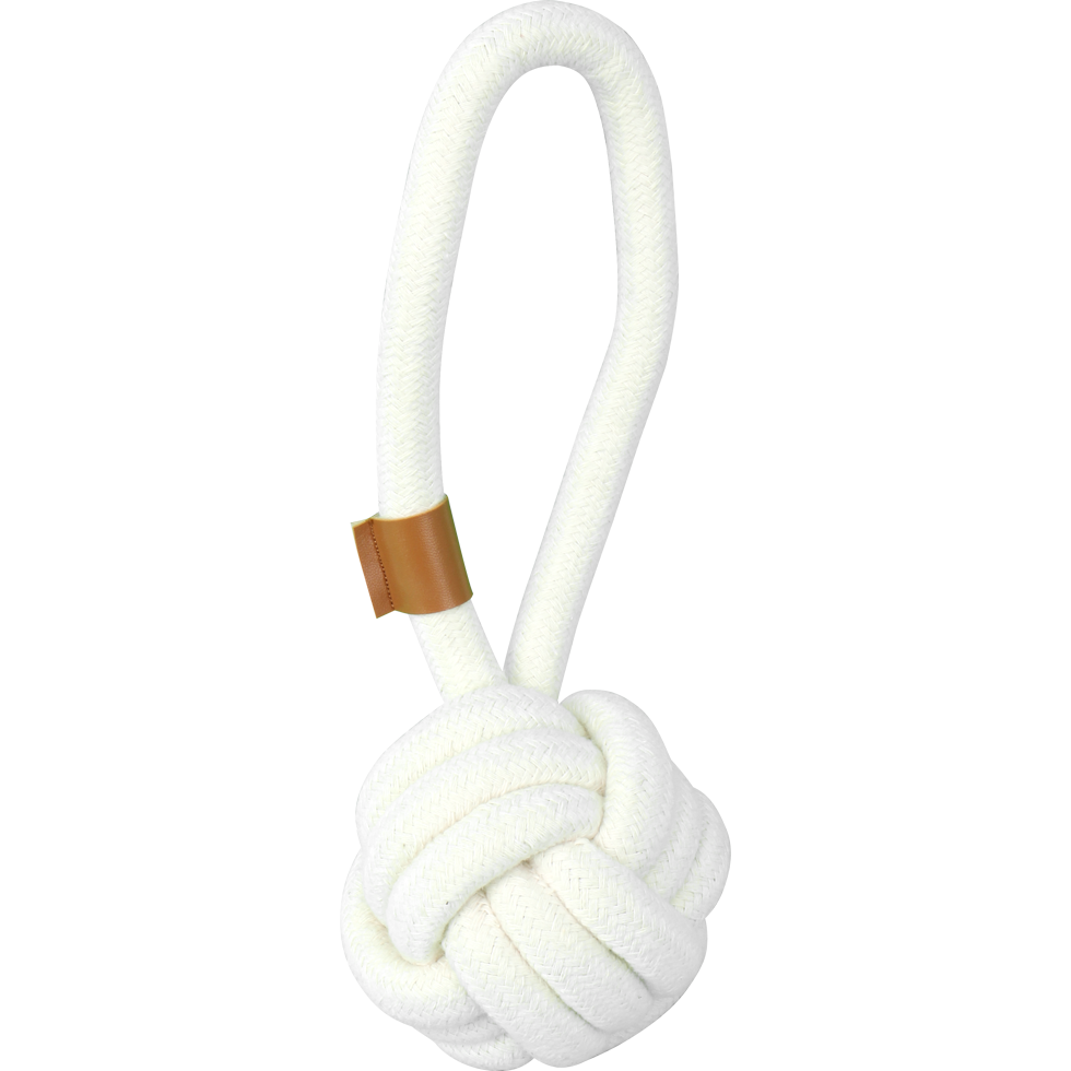 Gioco in corda Pawise per cani con palla e manico – 24 cm