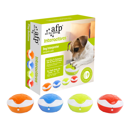 Set Puppy Interpreter AFP con 4 pulsanti vocali per cani – gioco educativo e interattivo