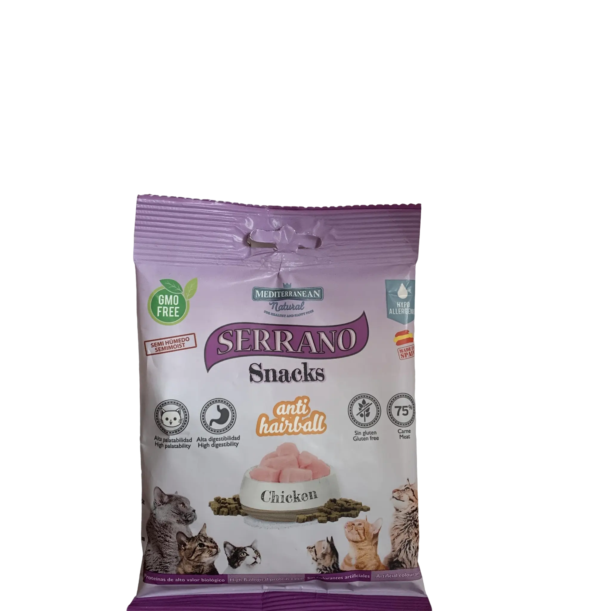 serrano snack gatto pollo con antiossidanti cotti a bassa temperatura